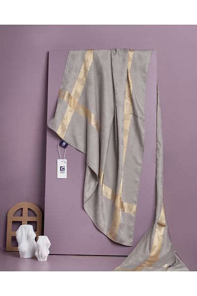 Scarf Gi Luxury Jacquard Shawl - 2 - Dingin Grey -