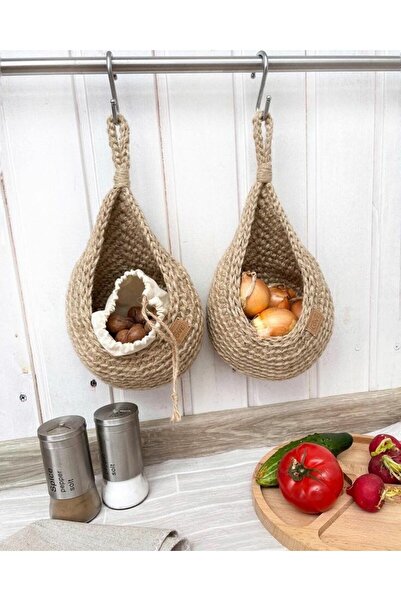 BurDen Dekoratif Ürünler & Tasarım Hasır Sepet Dekoratif Patates&soğanlık,mey...