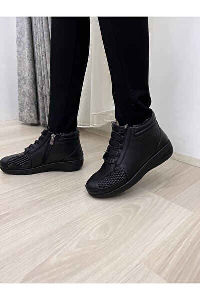 Vacco Hakiki Deri Içi Yün Tam Ortopedik Kadın Anne Botu Diyabetik Kemik Çıkın...