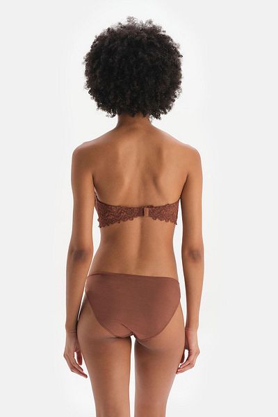 Dagi Καφέ δαντέλα με λεπτομέρεια Micro Slip εσώρουχα
