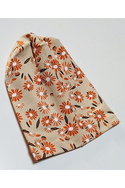 babymarkt Flexible Knitted Combed Cotton Baby Girl Beret (Flowers)