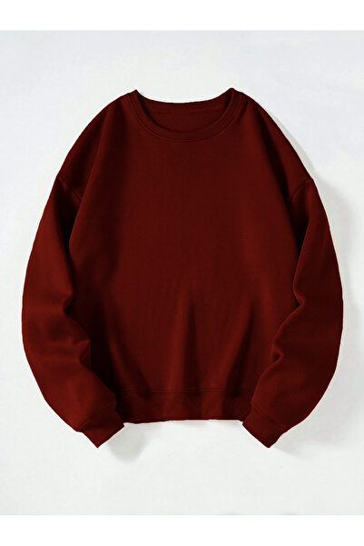 Ginevra Γυναικείο μονόχρωμο φούτερ Oversize Crew Neck Basic