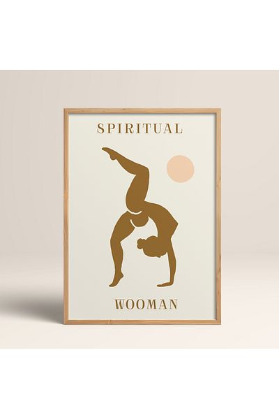 HOMEPACK Единична рамка за жена, картина на йога, модерен плакат, картина TK/419
