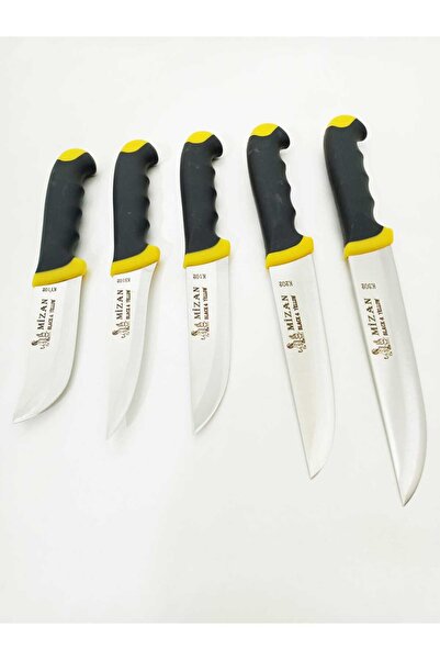 Mizan 5li Profosyonel Mutfak Bıçak Seti Sarı-siyah