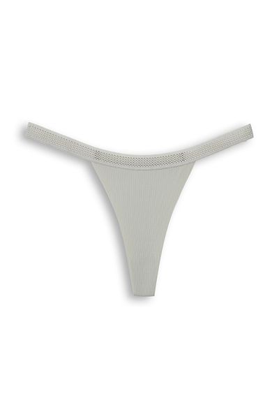 HNX Chiloți tanga pentru femei Interlock Cut Laser Honeycomb Rubber Ghost