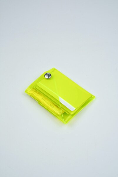 Badger Collection Katlanır Cüzdan Şeffaf Limon -kartlanır Kartlık Erkek Kadın Unisex Minimal Hediye Tasarım Neon Sarı