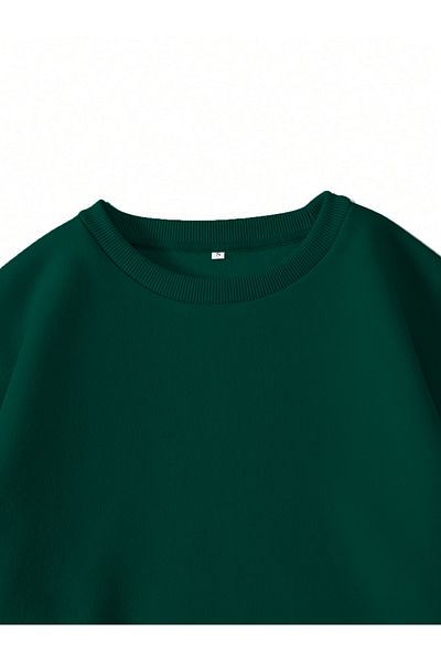Ginevra Women's Oversize Crew Neck Basic Plain Sweatshirt