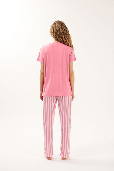 Yeni İnci STRIPED VISCOSE WOMEN'S PAJAMAS SET