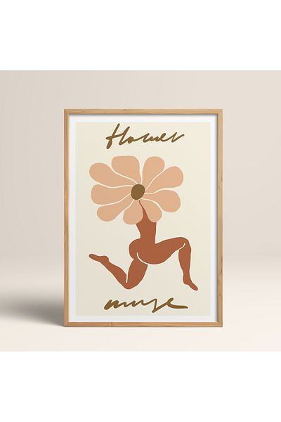 HOMEPACK Единична рамка за картина на жена с йога, модерен плакат, картина TK/417