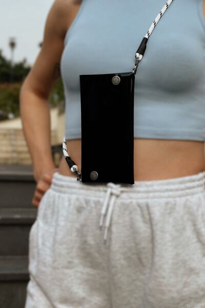 Badger Collection Jellyfon Askılı Telefon Çantası Siyah - Unisex Erkek Kadın ...