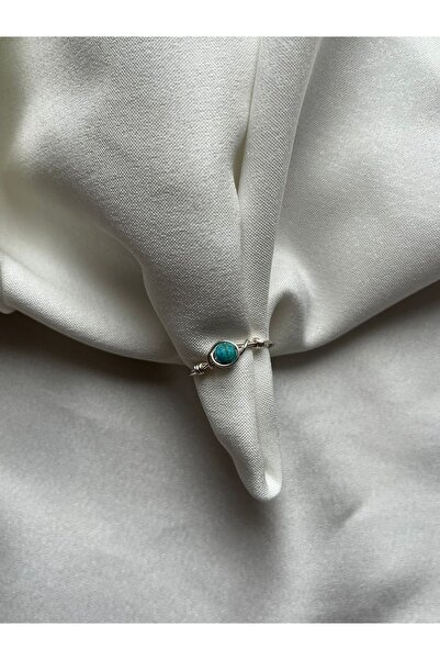 PelvedDesign Turquoise Turquoise Stone Handmade Minimal Wire Ring