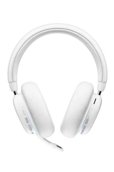 logitech G Aurora G735 Lightspeed - سماعة ألعاب لاسلكية بيضاء، مضيئة - 981- 001083