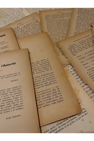 Nova Crafts Orjinal Antika Sayfalar /fransızca, Almanca, Ingilizce, Latince, ...