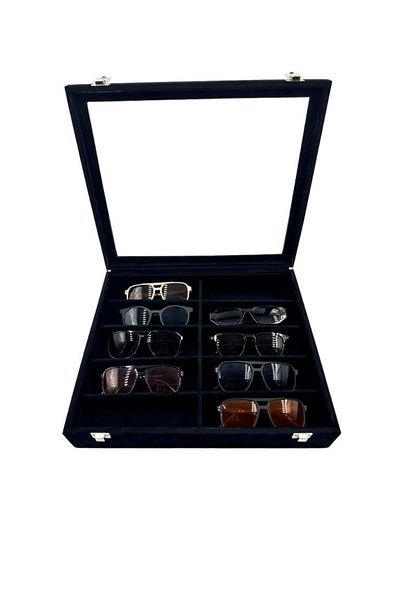 Dijital Çarşı Richbox 10-Piece Glasses Box Alcantara Black
