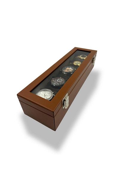Dijital Çarşı Кутия за часовници Richbox с 5 броя, кафява