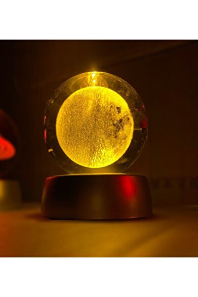 hediyeofisi Hediye Ofisi Ay Işıklı Cam Küre