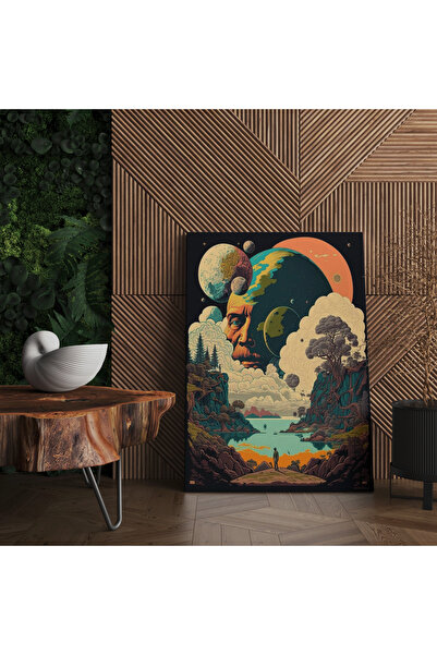 RUGSMODERN Kanvas Tablo Dünya Ve Evren Temalı