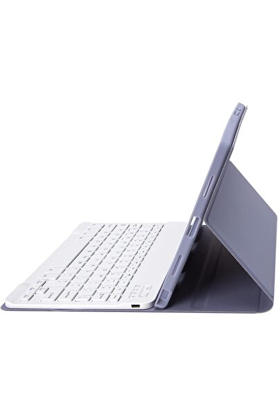 Fogy Samsung Galaxy Tab S6 Lite 10.4 SM-P610/P615 için Çıkarılabilir Bluetooth Klavyeli Klavye Kılıfı