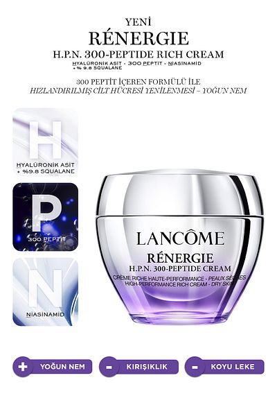 Lancome Renergie H.P.N. 300-Peptide Rich Cream Hyaluronic Acid, 300-Peptide, Niacinamide 50 ml 3614274062908