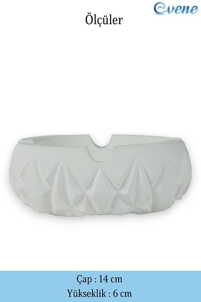 Evene Ashtray White Ash Tray Decorative Ashtray 2 Pieces Model 3