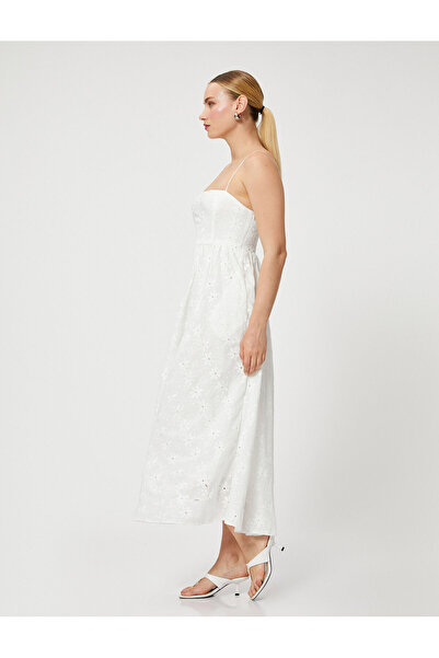 Koton Еластична дълга рокля с презрамки Daisy