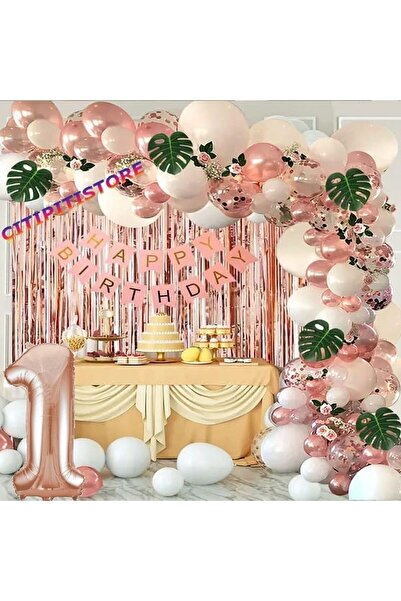 DÜVENCİ TİCARET Çıtıpitıstore 1 Year Old Birthday Balloon Set