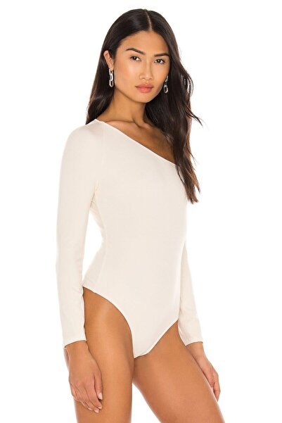 By Kul Design Жіночий білий боді з асиметричним кроєм