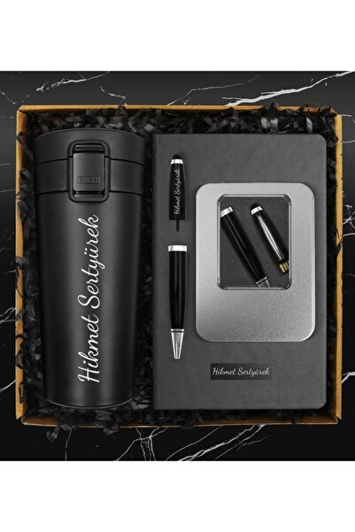 Genel Markalar 400 ML Çelik Termos & 32 GB Kişiye Özel Kutulu Usb Kalem & Kiş...