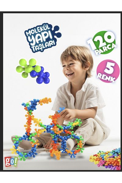 Go Toys مكعبات بناء جزيء ندفة الثلج لعبة تعليمية 120 قطعة من ألعاب البناء