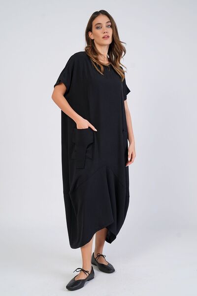 Nelly Plus Size Black Long Casual Sports Dress