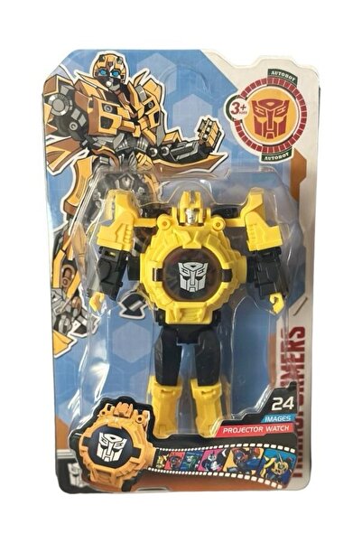 Canderel Pofika Bumblebee Robota Dönüşen Projeksiyonlu Saat 3D Autobot Farklı...
