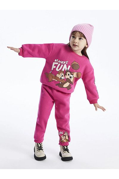 LC Waikiki Long Sleeve Baby Girl Sweatshirt and Sweatpants Set of 2