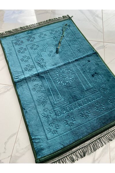 AYHANHOME سجادة صلاة المهر الفاخرة السميكة الناعمة من القطيفة مع ميزة قاعدة مضادة للانزلاق