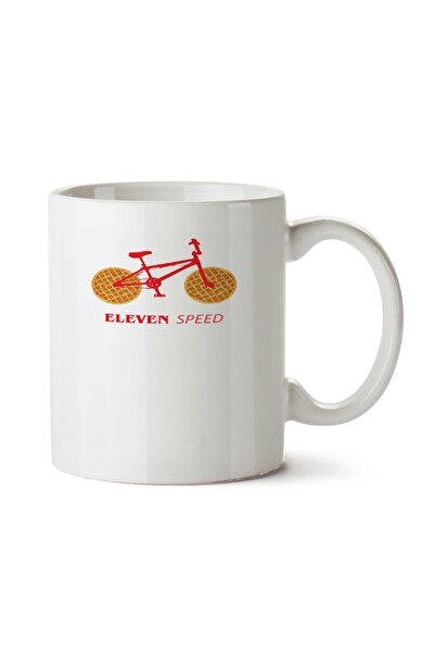 ART HEDİYE Stranger Things Eleven Speed Bicycle Two Sided Printed Mug Cup