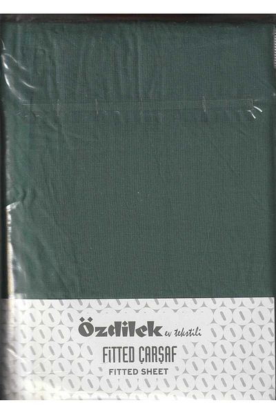 Özdilek Fitted Elastic Sheet Set Padded Sheet 100% Cotton Ranforce 120 x 200 Zumrut