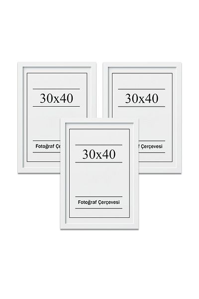 UON Picture Frame White 30x40 Diploma Document Certificate 3-Piece Flat Model Photo Picture Frame Set
