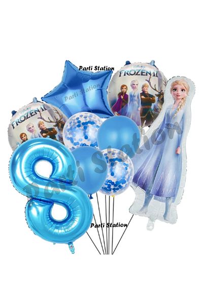 Parti Station Frozen Frozen Concept 8 Year Old Birthday Balloon Set Frozen Elsa Themed Balloon Set