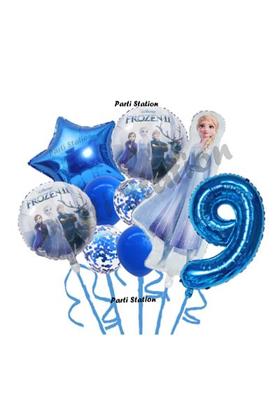 Parti Station Frozen Frozen Elsa Concept 9 Year Old Birthday Balloon Set Frozen Elsa Themed Balloon Set