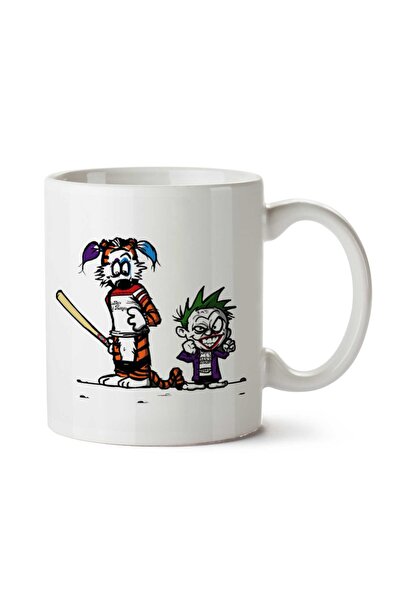 ART HEDİYE كوب Suicide Tandem Joker Harley Quinn Suicide مطبوع على الجانبين
