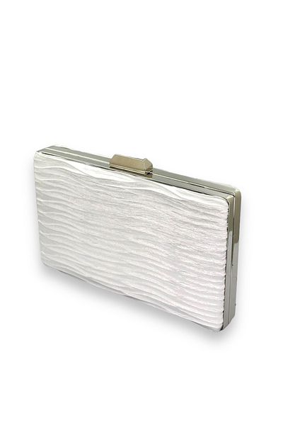 Biçanta Βραδινό φόρεμα Mother of Pearl Πλισέ σατέν τσάντα με μεταλλικές λαβές Αρραβώνας γάμου Henna Evening Bag Graduation