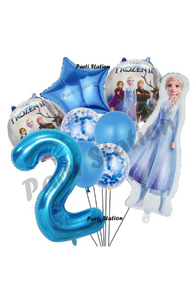 Parti Station Frozen Frozen Concept 2 Year Old Birthday Balloon Set Frozen Elsa Themed Balloon Set