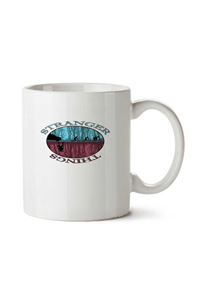 ART HEDİYE كوب مطبوع على الجانبين من Stranger Thinhgs Bikes
