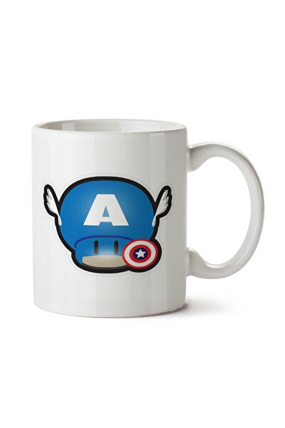ART HEDİYE كوب سوبر ماريو ماشروم كابتن أمريكا مطبوع على الجانبين