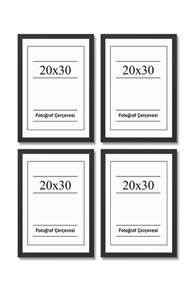 UON Resim Çerçevesi Siyah 20x30 Diploma Belge Sertifika 4’lü Düz model Fotoğr...