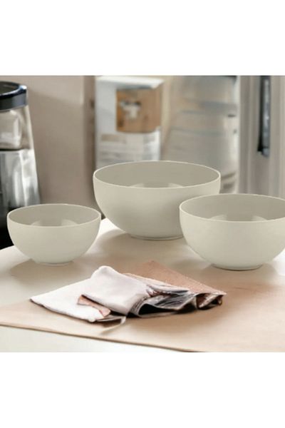 bombidibom Round Bowl Set of 3 Cream Color (0.6lt+2.5lt+4lt)