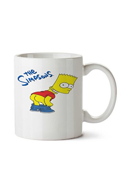 ART HEDİYE كوب مطبوع على الجانبين من Barth Simpsons