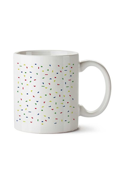 ART HEDİYE كوب بأشكال تتريس مطبوع على الجانبين