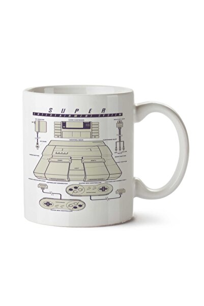 ART HEDİYE كوب سوبر نينتندو سيستم مطبوع على الجانبين