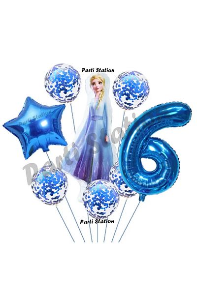 Parti Station Frozen Frozen Elsa Concept Birthday Balloon Set 6 Years Old Elsa Frozen Balloon Set
