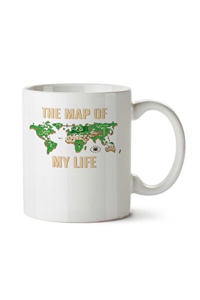 ART HEDİYE The Map Of My Life Super Mario World Two Sided Printed Mug